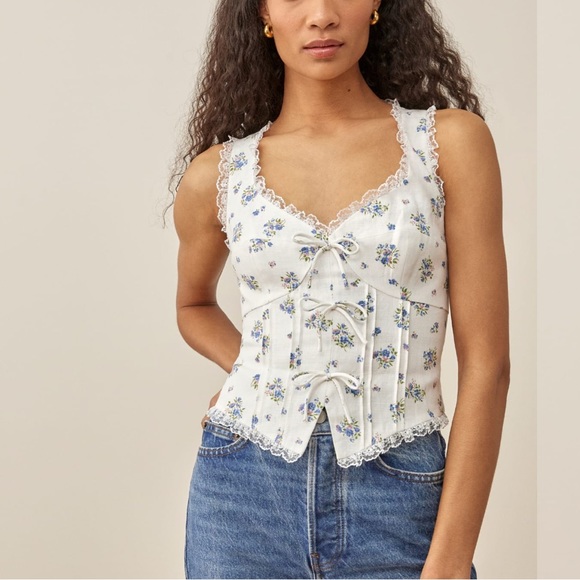 Reformation Tops - 🚫SOLD🚫Reformation: Brenda Linen Top